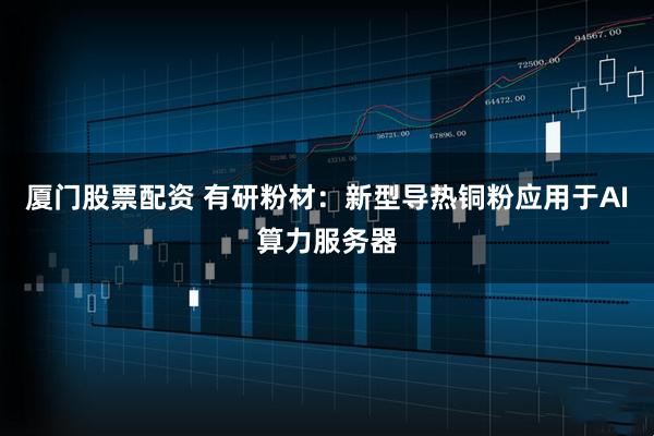 厦门股票配资 有研粉材：新型导热铜粉应用于AI算力服务器