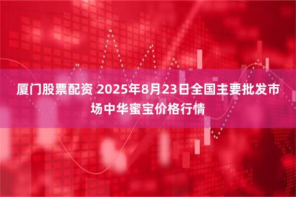 厦门股票配资 2025年8月23日全国主要批发市场中华蜜宝价格行情